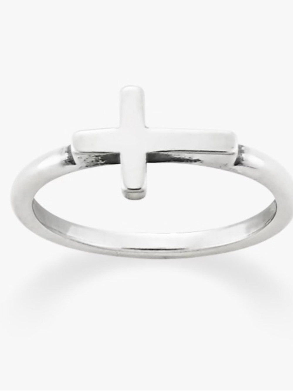 Horizon Cross Ring Sterling Silver Size 8.5